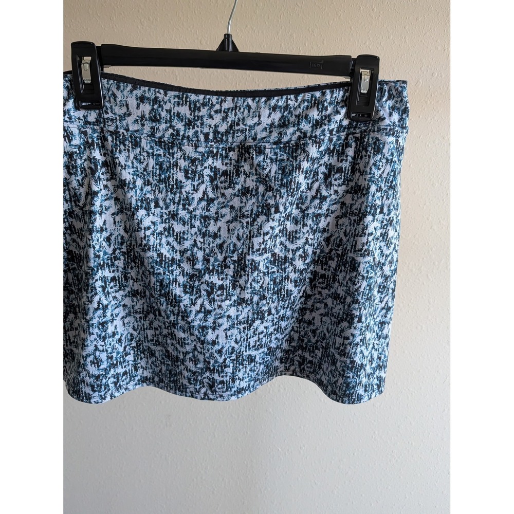 Tranquility Clothing Blue Abstract Print Active Skort Medium Tennis Golf Skirt